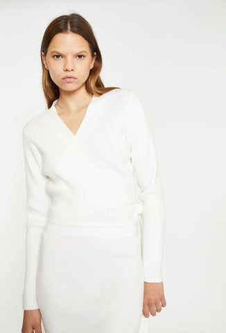 GLAMOROUS - Ribbed Wrap Top