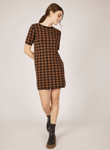 Pistache - Knit Houndstooth Dress