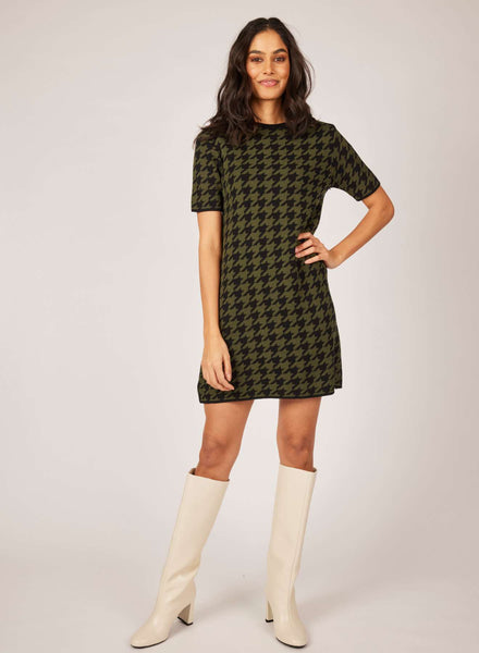 Pistache - Knit Houndstooth Dress