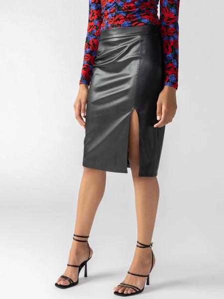 Sanctuary - Leather Like Split Skirt